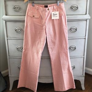 LLBean size 4 pants Pink gingham striped